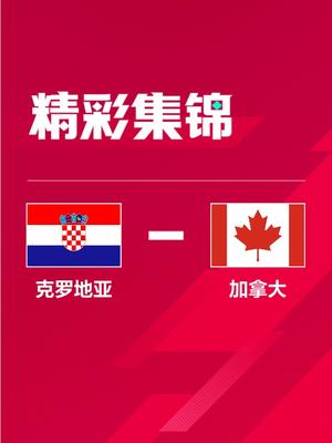 11月28日 世界杯小组赛F组第2轮 克罗地亚vs加拿大 全场录像 集锦
